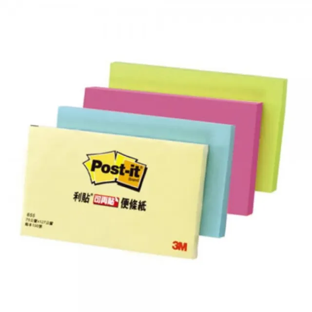 3M 利貼 可再貼便條紙(655) 規格7.6x12.7cm 4色可選擇 歷史價格詳細信息
