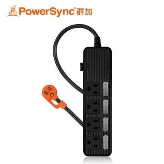 【PowerSync 群加】4開4插防雷擊抗搖擺延長線-獨立開關-突波保護-白色-1.8m 歷史價格詳細信息
