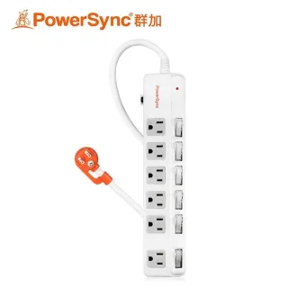群加 PowerSync 六開六插斜面開關防雷擊抗搖擺延長線/1.8m(TPS366BN9018) 歷史價格詳細信息