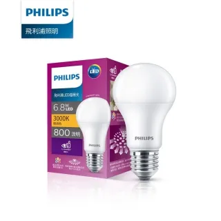 Philips 飛利浦 超極光真彩版 6.8W/840流明 LED燈泡-晝光色6500K 4入(PL03N) 歷史價格詳細信息