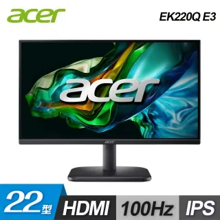 【Acer 宏碁】EK220Q E3 22型電腦螢幕(21.5吋/FHD/100Hz/1ms/IPS/FreeSync) 歷史價格詳細信息