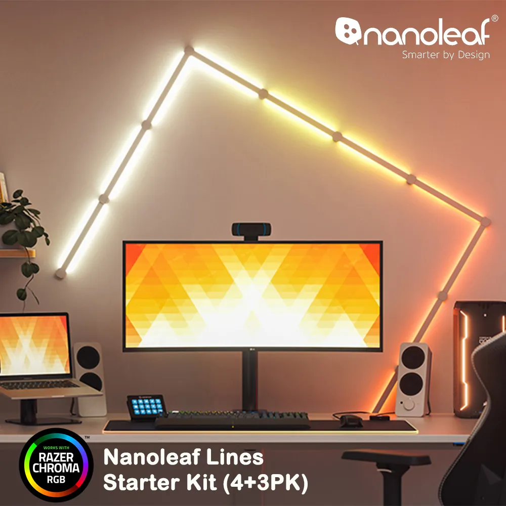 Nanoleaf Lines WiFi Smart RGBW 16M+ Color LED Dimmable Gaming and Home Decor ... 歷史價格詳細信息