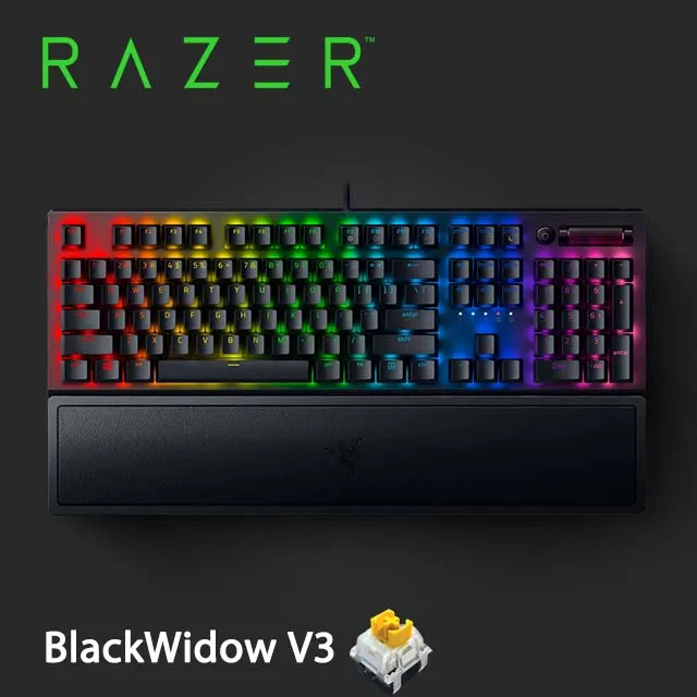 RaZER 黑寡婦蛛幻彩版V3黃軸鍵盤/USB 歷史價格詳細信息