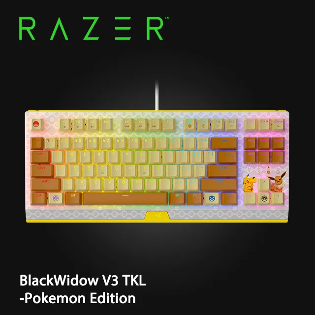 RAZER 雷蛇 BlackWidow V3 TKL Pokemon Edition 黑寡婦蜘蛛幻彩版 電競鍵盤 歷史價格詳細信息
