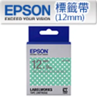 EPSON LK-4FAY S654425 標籤帶(點紋系列)粉綠/白點底灰字 歷史價格詳細信息