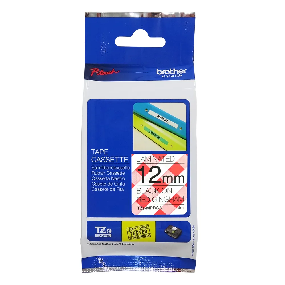 Brother TZe-MP RG31 創意 護貝標籤帶 ( 12mm 俏紅格紋 ) 歷史價格詳細信息