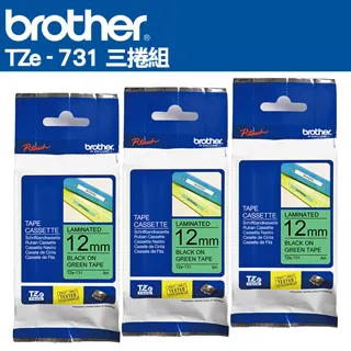 Brother TZE-731 TZ-731 相容標準黏性護貝標籤帶 12mm 綠底黑字 歷史價格詳細信息
