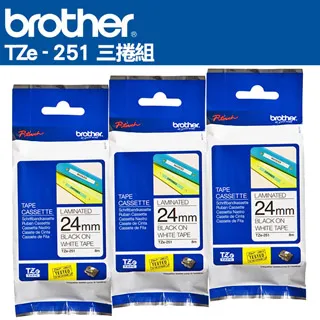Brother TZe-251 護貝標籤帶 ( 24mm 白底黑字 ) 歷史價格詳細信息