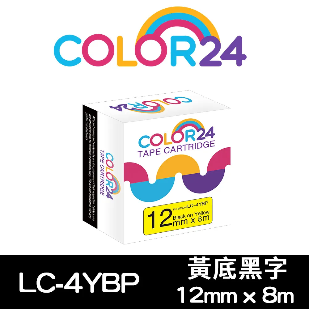 【COLOR24】for EPSON LC-6SBE / LK-6SBE 銀底黑字相容標籤帶(寬度24mm) 歷史價格詳細信息