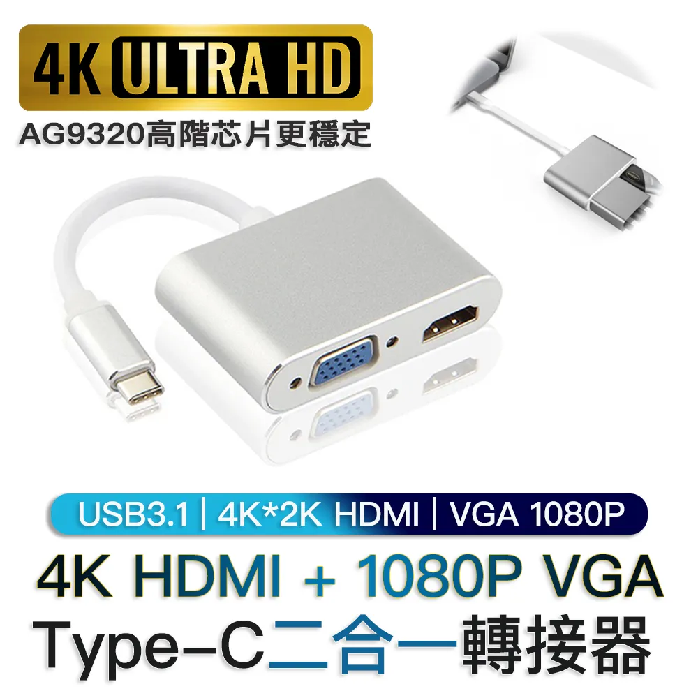 Type-C 轉 VGA HDTV usb 3.0 pd 轉接器 同屏器 筆電 電視 Netflix Disney 傳輸 歷史價格詳細信息