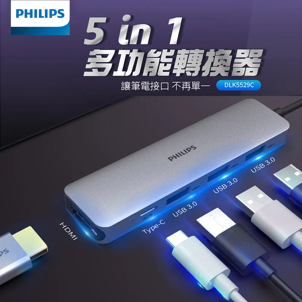 PHILIPS 飛利浦 DLK5524C 轉接器 TypeC轉接器 OTG TYPE-C轉HDMI 歷史價格詳細信息