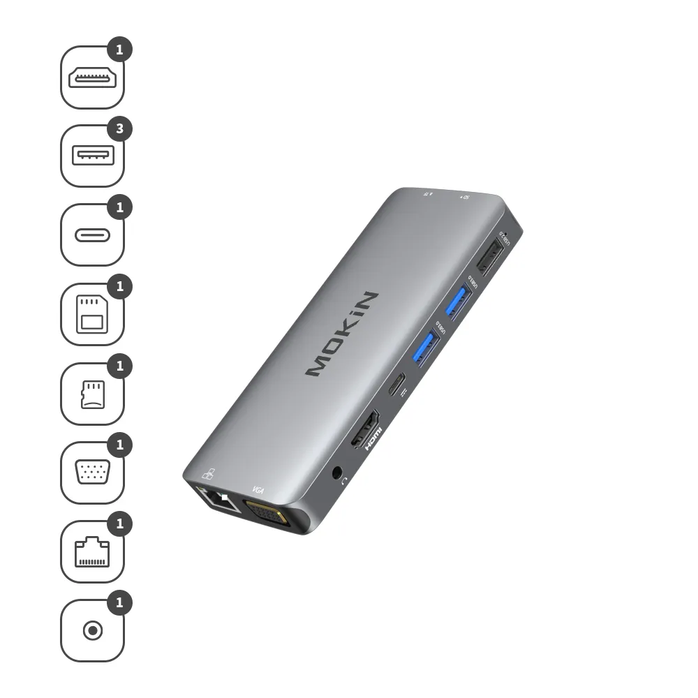 MOKiN 10合1 多屏多工集線器 （UC1801-J） 歷史價格詳細信息