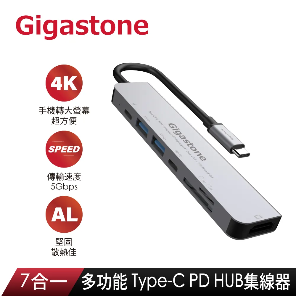 Gigastone 7合1多功能 100W PD充電 Type-C HUB+GaN 65W氮化鎵充電器 歷史價格詳細信息
