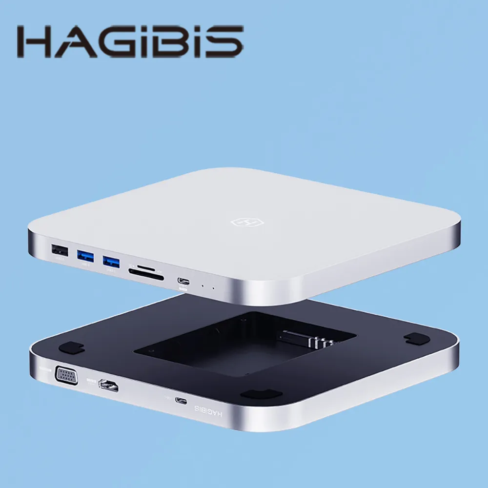 HAGiBiS鋁合金Type-C擴充器USB2.0*2+USB3.0*2+SD/TF卡槽+SATA硬碟盒(銀色) 歷史價格詳細信息