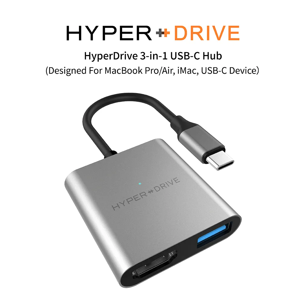 HyperDrive 3-in-1 USB-C Hub-太空灰 歷史價格詳細信息