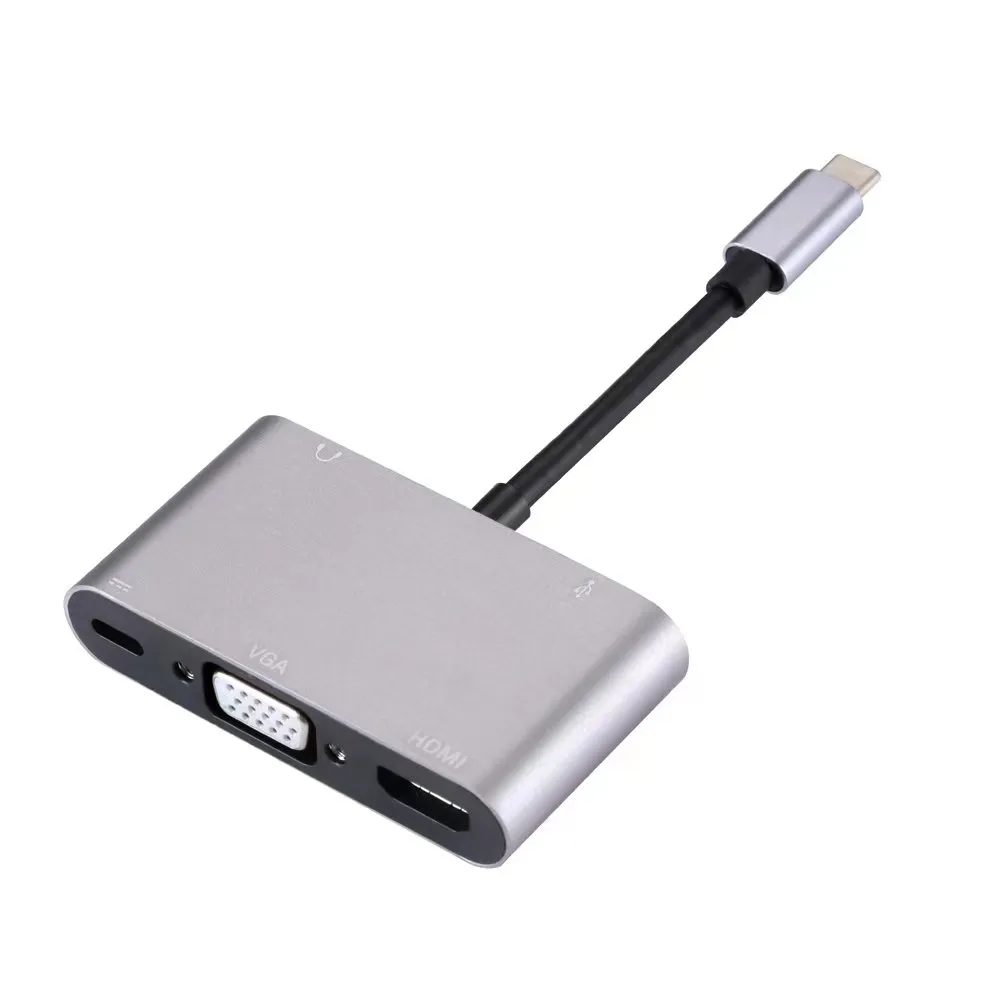TYPE-C TO HDMI 4K +VGA+USB+PD充電+3.5mm音源 5合1影音轉接器 歷史價格詳細信息