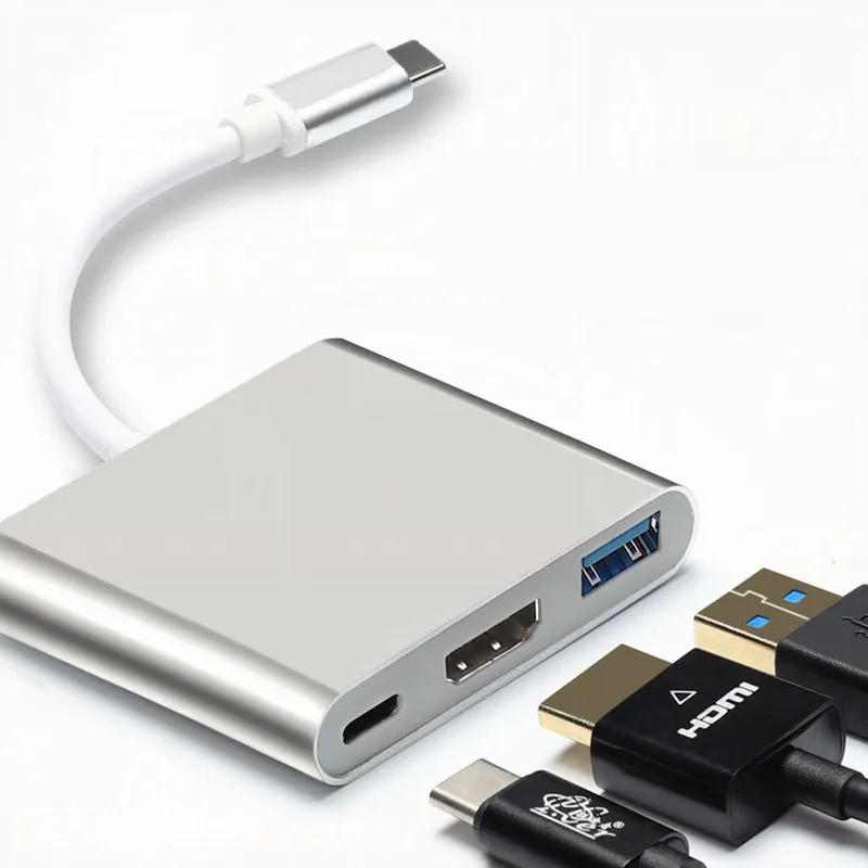 Type-c to HDMI+USB3.0+PD影音轉接線4K 歷史價格詳細信息