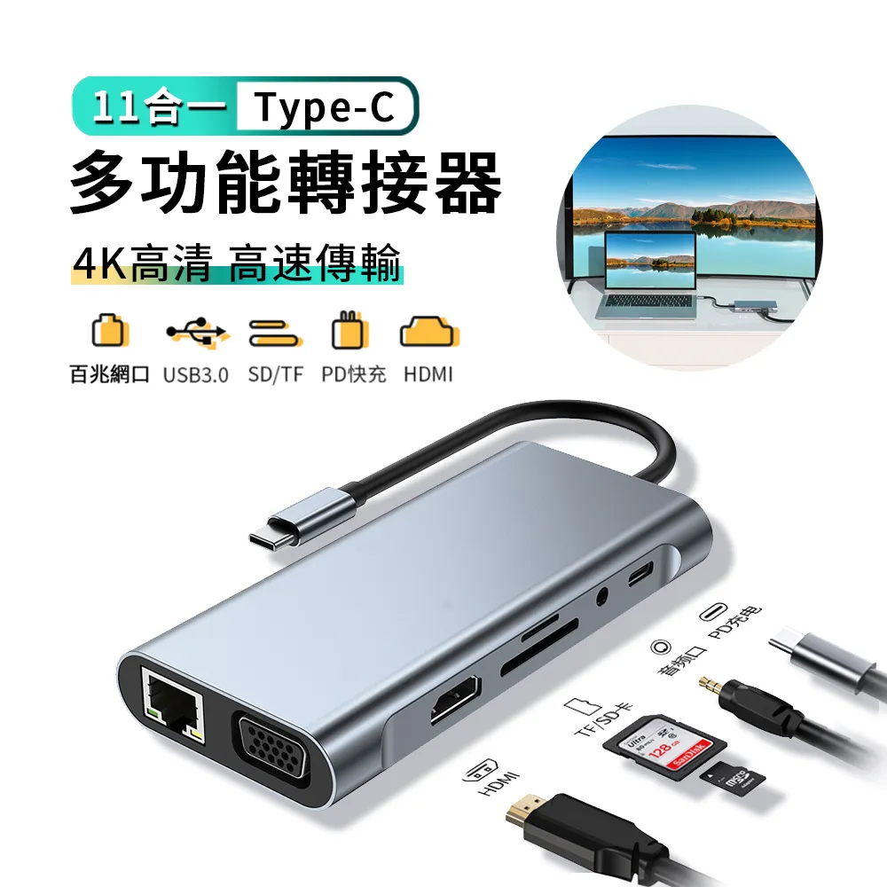 ANTIAN  Type-C 八合一多功能HUB轉接器 PD快充 充電傳輸集線器 USB3.0 WAN轉接頭 HDMI 歷史價格詳細信息