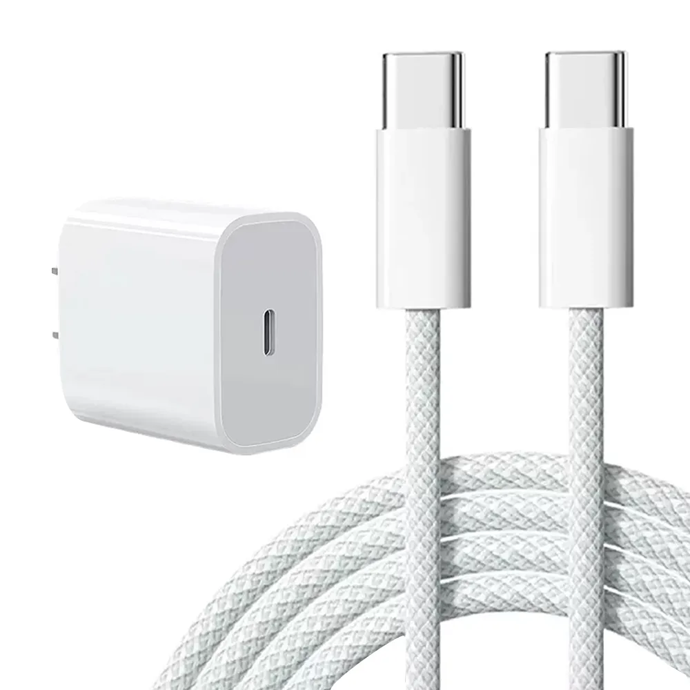 雙口快充頭+快速充電線⚡️適配所有手機 小米充電頭type c快充 豆腐頭充電器 電源供應器 快充頭 PD快充手機充電 歷史價格詳細信息