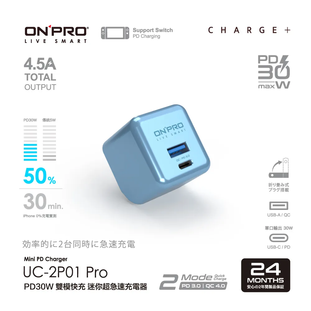 ONPRO UC-2P01 Pro PD充電器+UC-MFIC2L 2M充電線 30W iPhone 快充組合 歷史價格詳細信息