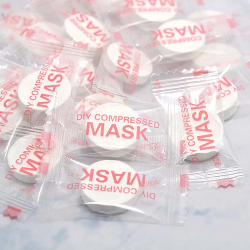 壓縮面膜 面膜紙 簡約風 1顆 糖果包裝 蠶絲面膜紙 蠶絲 拋棄式面膜 一次性 歷史價格詳細信息