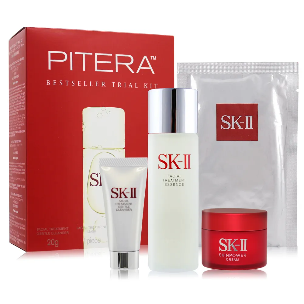 【SK-II】體驗套組(青春露75ml、肌活能量活膚霜15g、青春敷面膜1片、全效活膚潔面乳20g) 歷史價格詳細信息