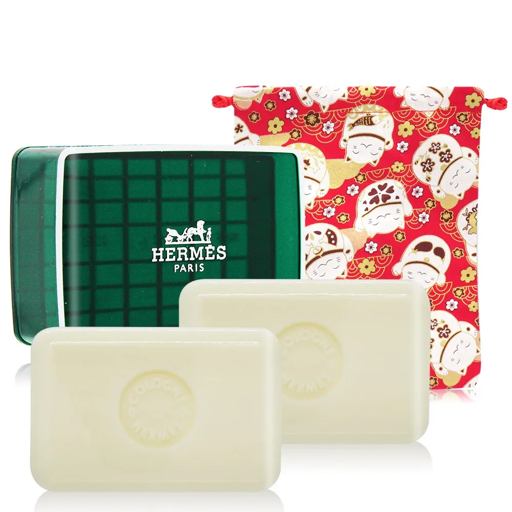 HERMES 愛馬仕 橘綠之泉香皂新年限定組[50gX2+束口袋] 歷史價格詳細信息