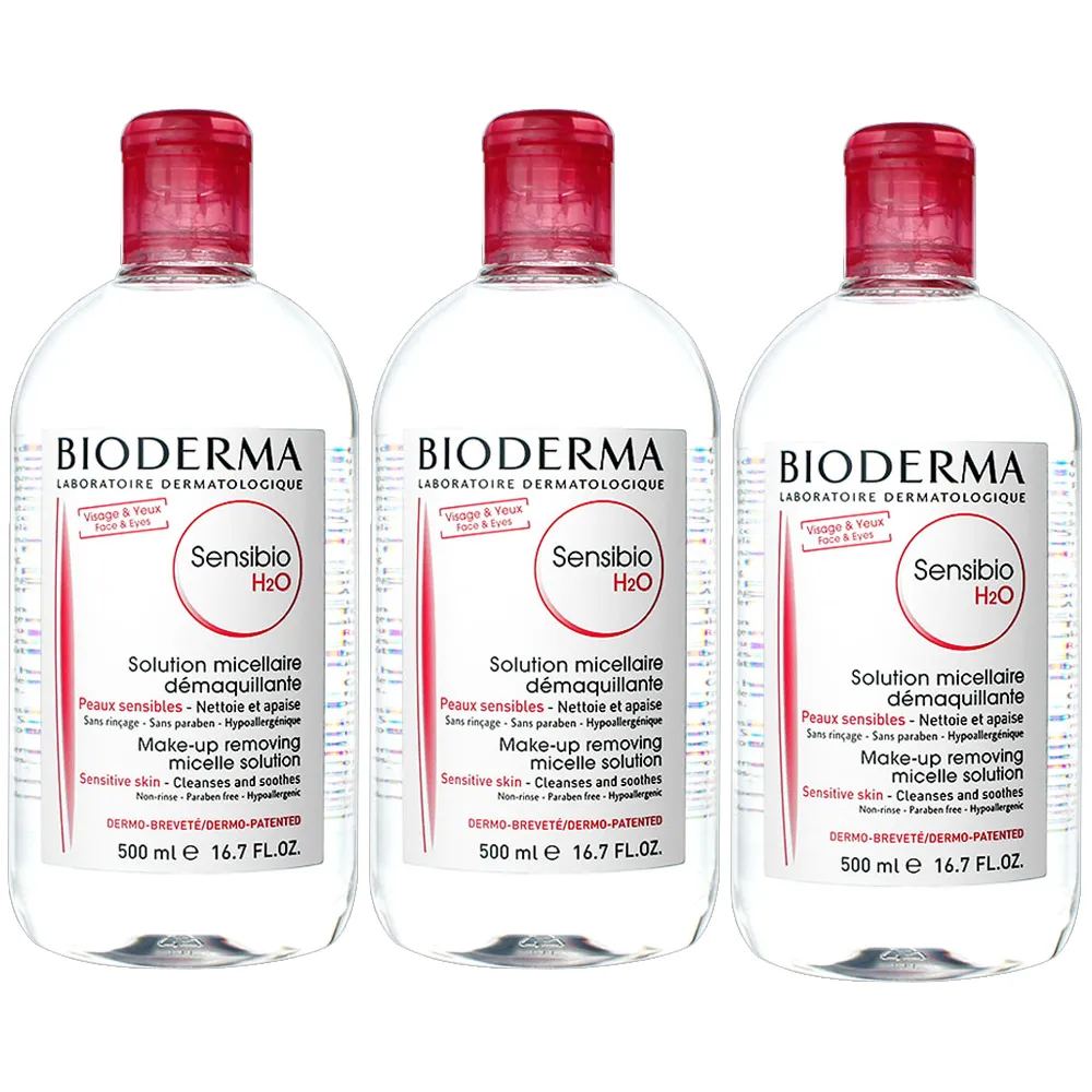 【BIODERMA 貝膚黛瑪】潔膚液500mlx3 (舒敏高效/保濕水潤/平衡控油_3組任選) 官方直營 歷史價格詳細信息