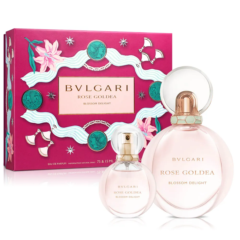 BVLGARI 歡沁玫香女性禮盒18853(淡香精75ml+淡香精15ml)平輸，市價：6300元，下單前請先詢問貨量 歷史價格詳細信息