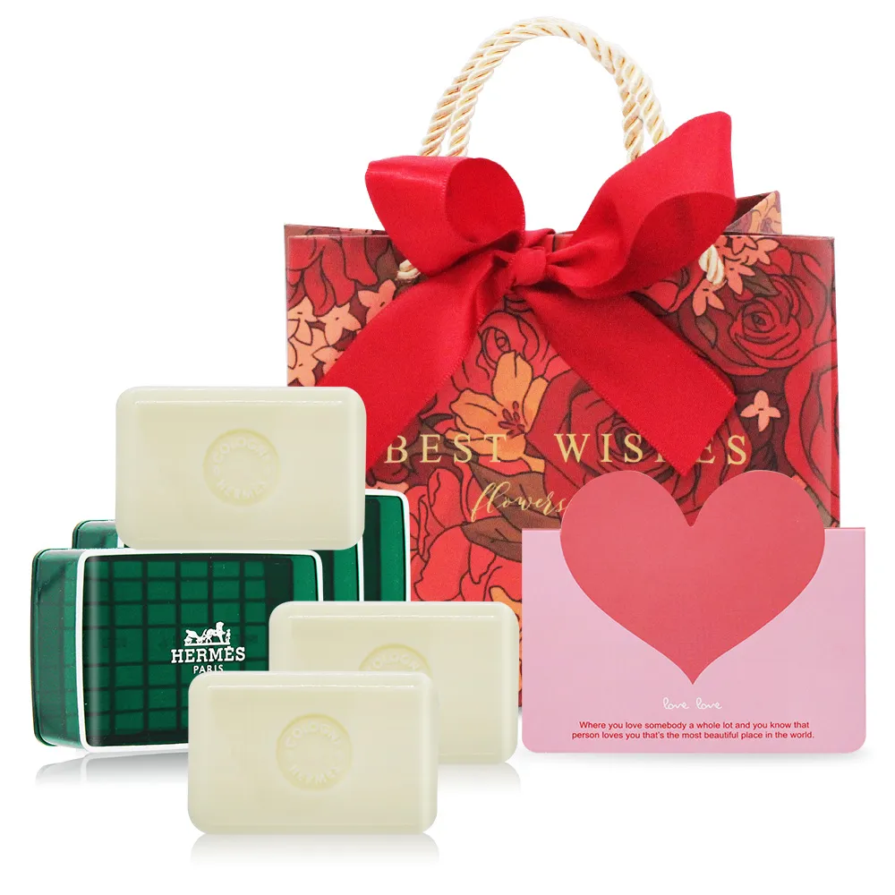HERMES 愛馬仕 橘綠之泉香皂聖誕限定組[50gX2+聖誕襪]-交換禮物 歷史價格詳細信息