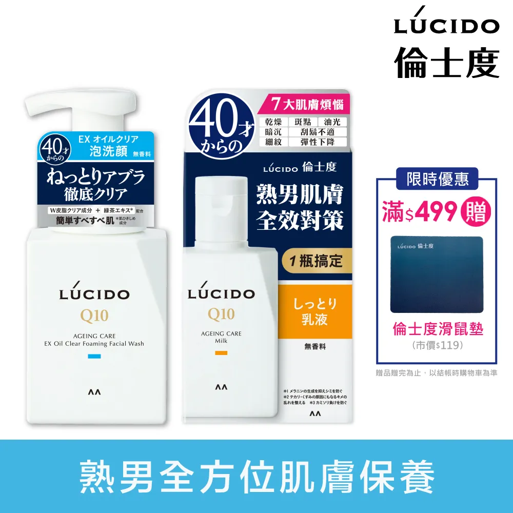 LUCIDO倫士度 男士潔顏深層保養組(洗面乳+乳液) 歷史價格詳細信息