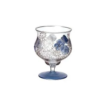 Madiggan鬱金香彩繪玻璃八角燭台(藍/紫紅可選) 歷史價格詳細信息