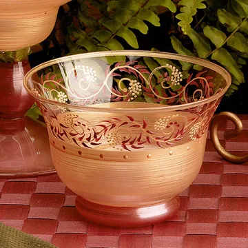 Madiggan鬱金香彩繪玻璃八角燭台(藍/紫紅可選) 歷史價格詳細信息