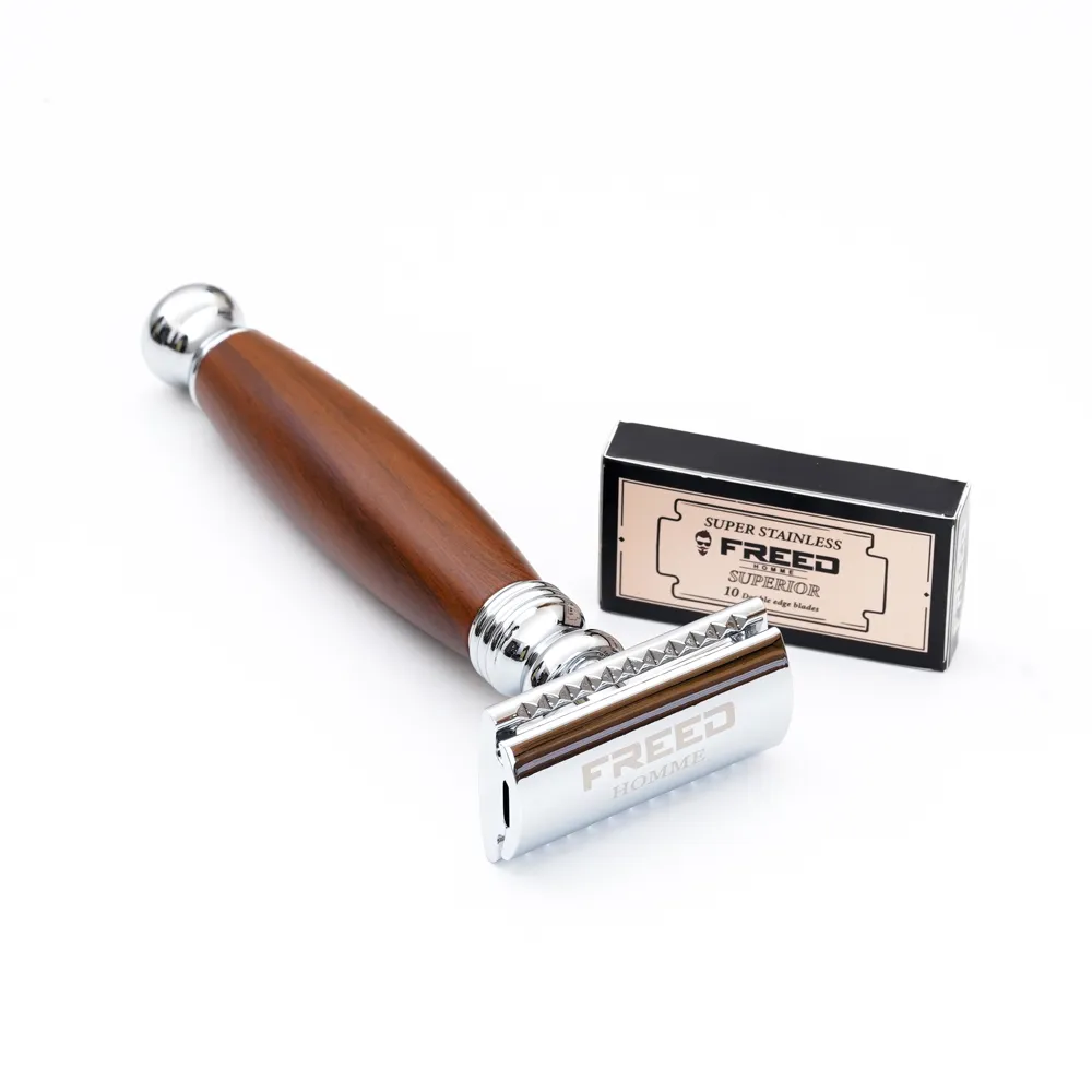 【FREED】封閉式復古雙刃安全刮鬍刀- 時尚藍 (附刀片10片) 歷史價格詳細信息