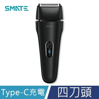 【SMATE 須眉】旗艦4系列刮鬍刀-黑 Type-C快充全機水洗四刀頭(ST-W482) 歷史價格詳細信息