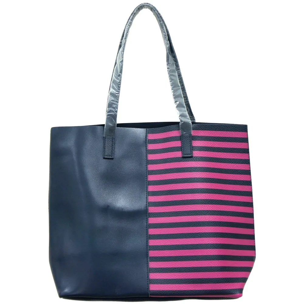 【LANCOME 蘭蔻】條紋撞色托特包 肩背包 手提包 購物包 大容量 防水 原廠專櫃 贈品包 非雜誌包 另有 化妝包 歷史價格詳細信息
