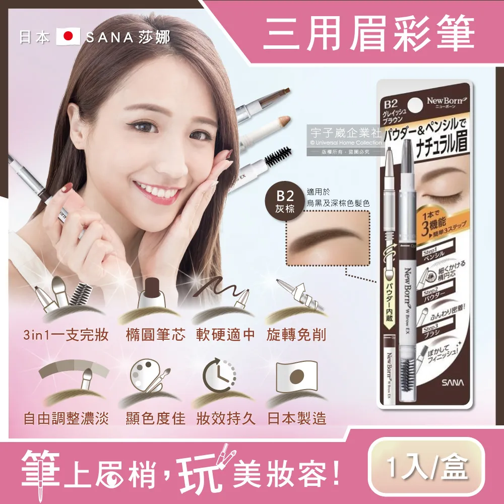 【SANA 莎娜】柔和三用眉彩筆(8色可選) 歷史價格詳細信息