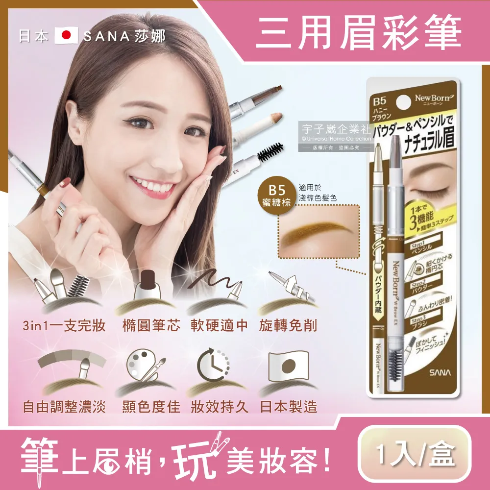 【SANA 莎娜】柔和三用眉彩筆(8色可選) 歷史價格詳細信息