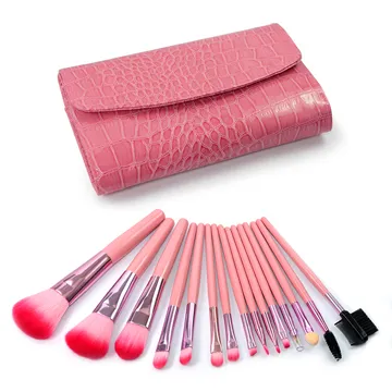 【幸福揚邑】專業彩妝抗菌刷毛木柄化妝刷具馬賽克化妝包14件組-紅 歷史價格詳細信息