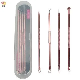 不銹鋼雙頭粉刺暗瘡美容清潔套組(五件裝) 歷史價格詳細信息