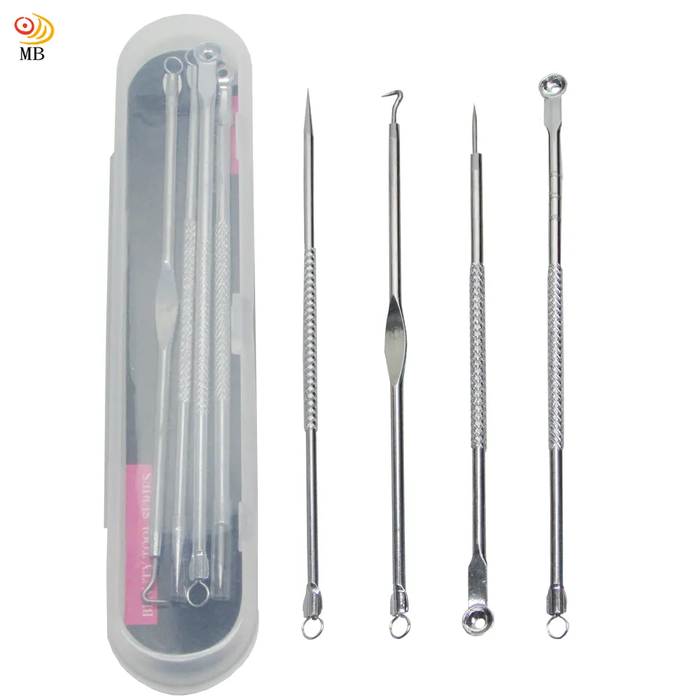 不銹鋼雙頭粉刺暗瘡美容清潔套組(五件裝) 歷史價格詳細信息