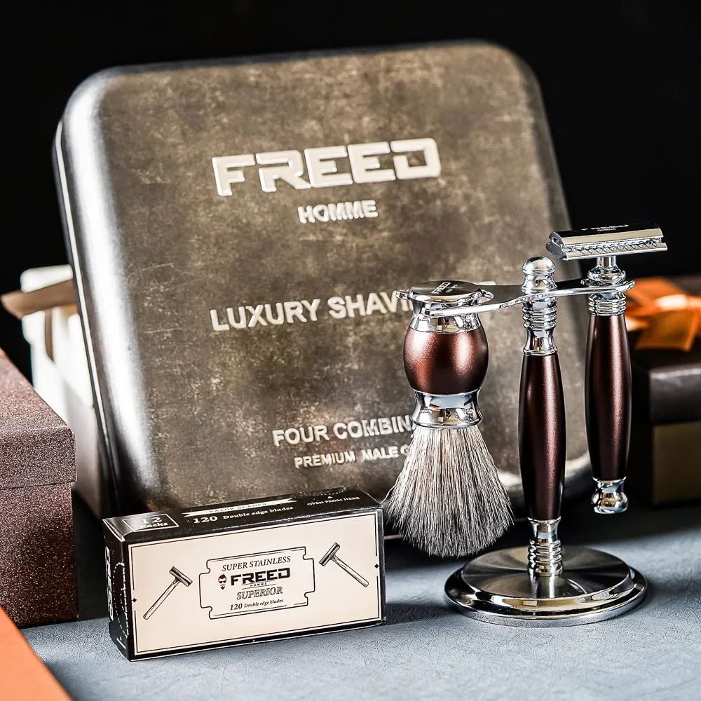 【FREED】豪華四件雙刃刮鬍刀禮盒- 時尚藍 歷史價格詳細信息