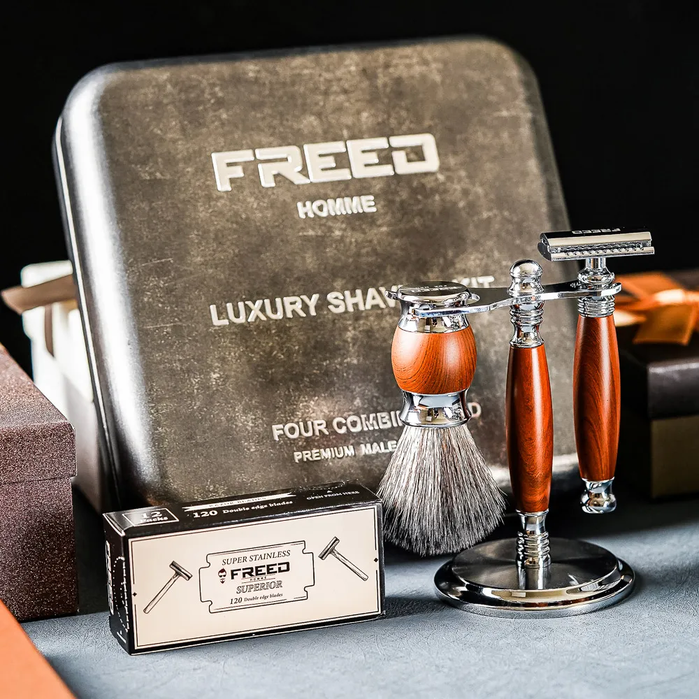 【FREED】豪華四件雙刃刮鬍刀禮盒- 時尚藍 歷史價格詳細信息