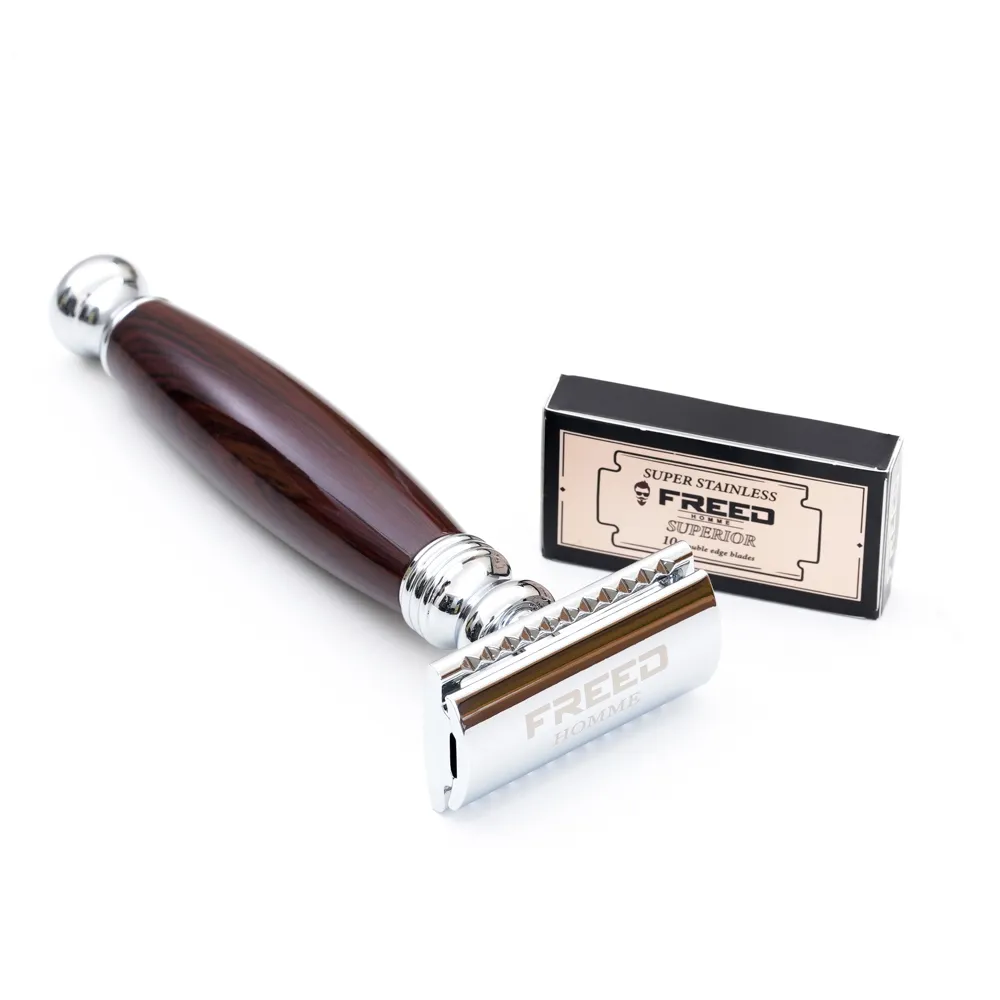 【FREED】封閉式復古雙刃安全刮鬍刀- 時尚藍 (附刀片10片) 歷史價格詳細信息