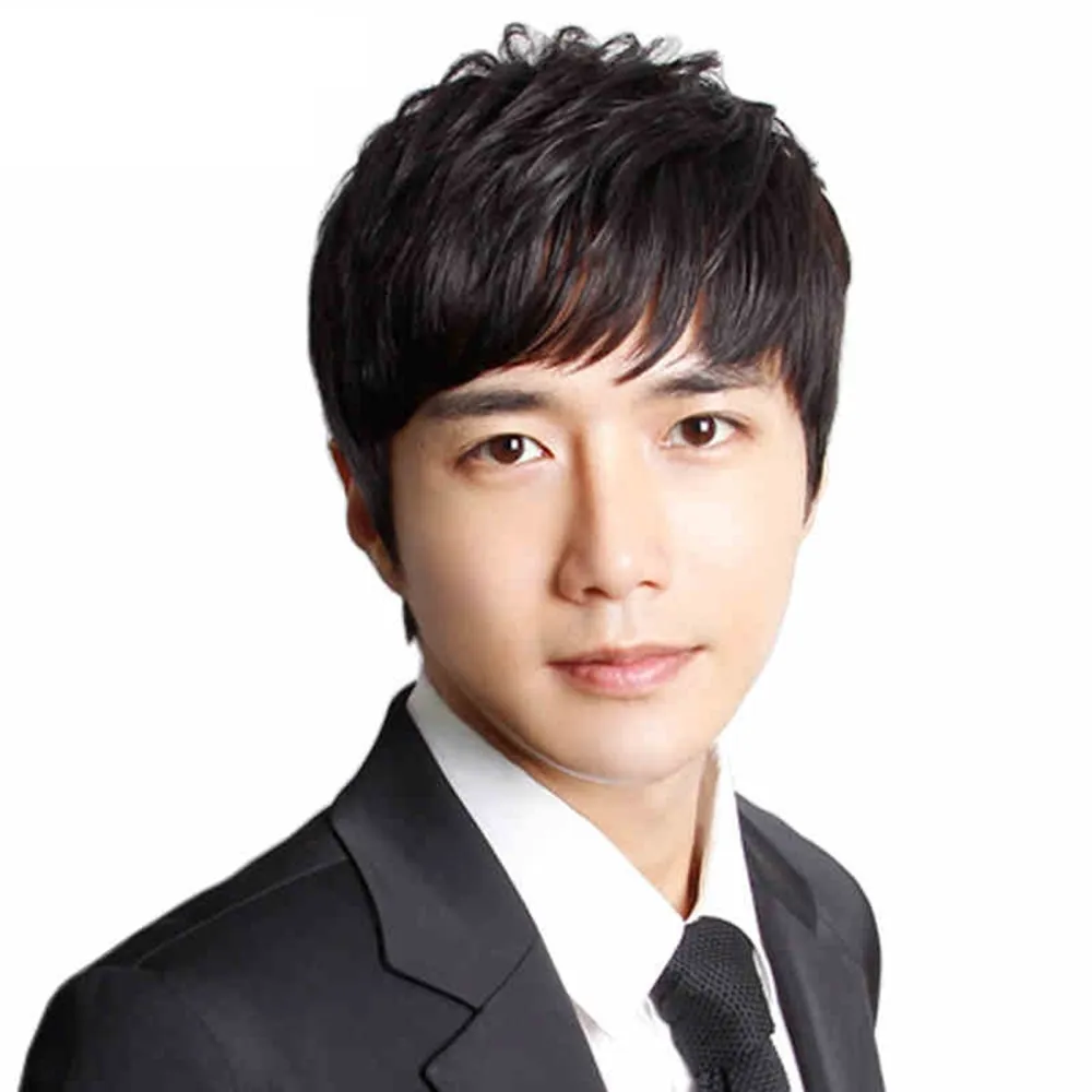 整頂真髮絲假髮-自然黑色直髮逼真男假髮父親節禮物73vb12【巴黎精品】 歷史價格詳細信息