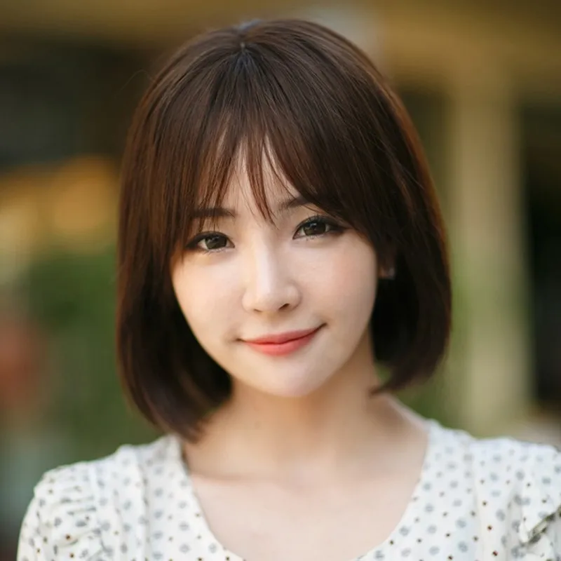 女假髮整頂真髮絲-空氣瀏海中長直髮美髮用品2色74ah25【巴黎精品】 歷史價格詳細信息