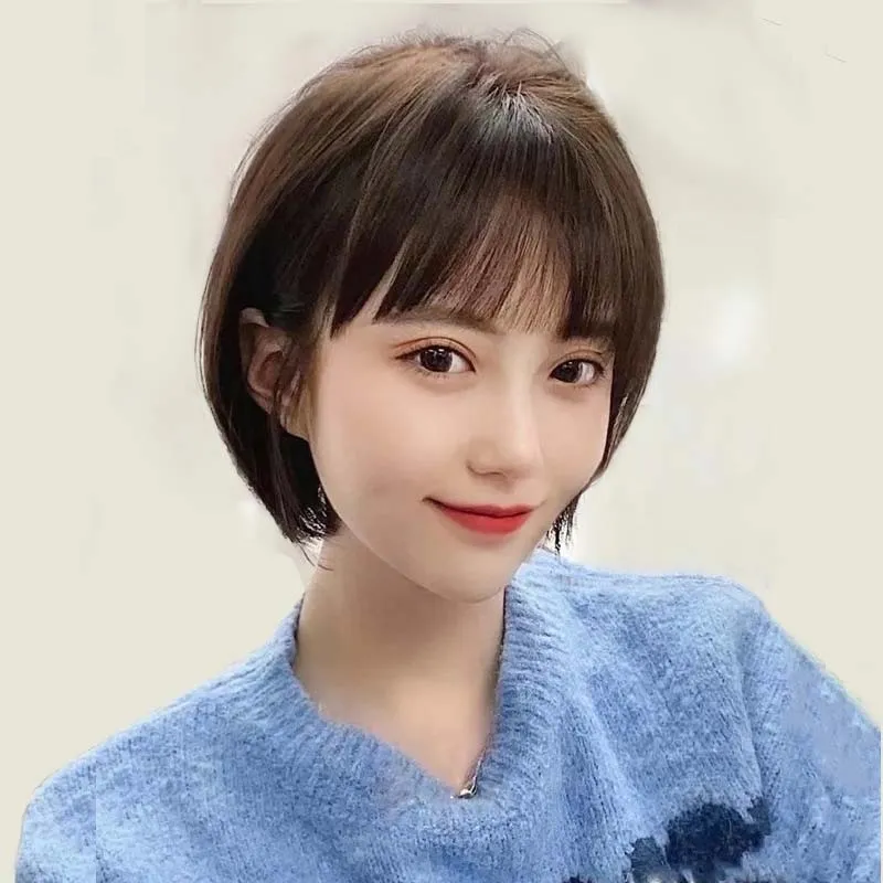 女假髮整頂真髮絲-空氣瀏海中長直髮美髮用品2色74ah25【巴黎精品】 歷史價格詳細信息