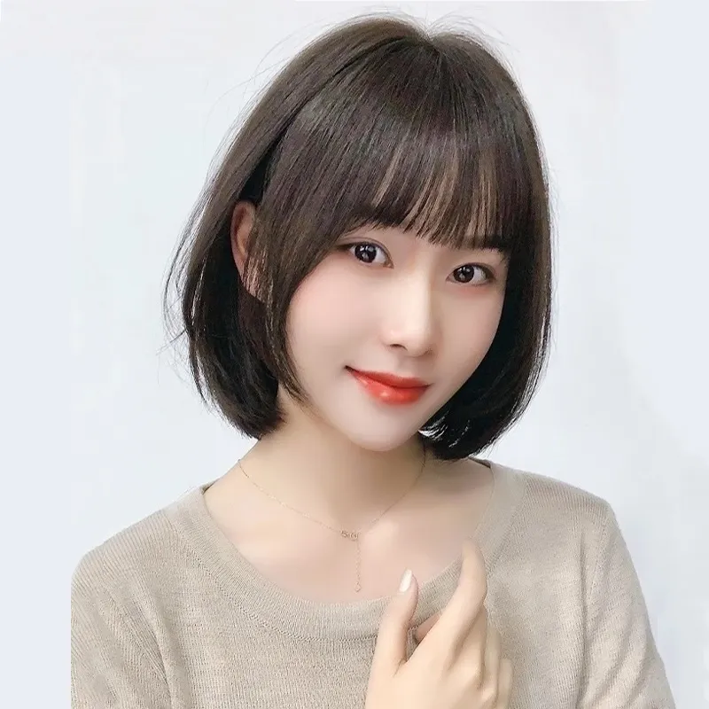 女假髮整頂真髮絲-空氣瀏海中長直髮美髮用品2色74ah25【巴黎精品】 歷史價格詳細信息