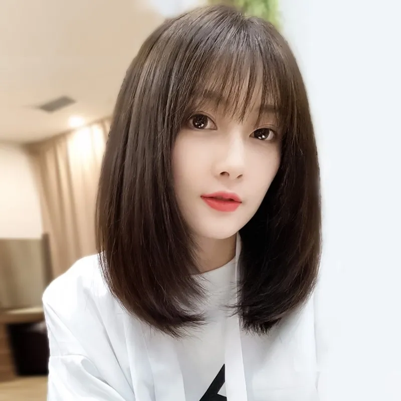 女假髮整頂真髮絲-修臉內彎齊髮尾短髮美髮用品2色74ah47【巴黎精品】 歷史價格詳細信息