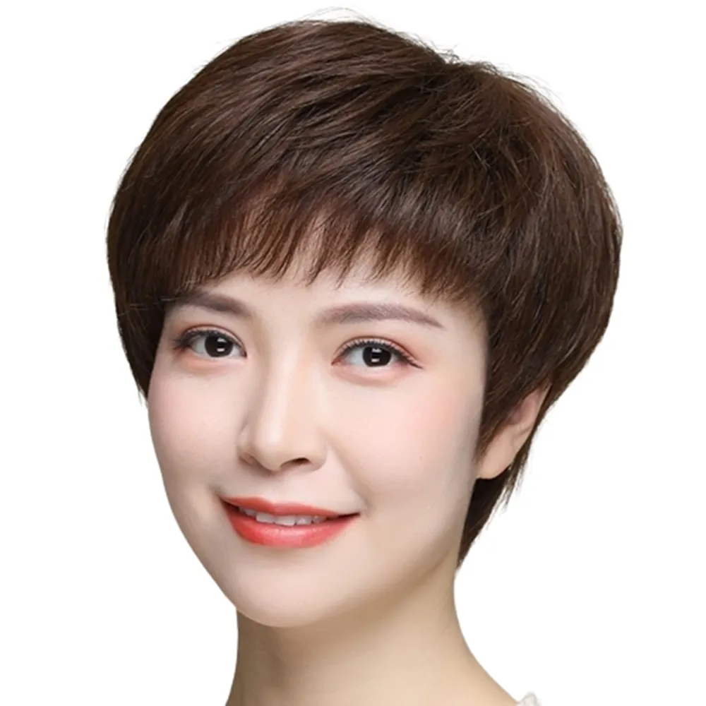 女假髮整頂真髮絲-微捲短髮大方優雅美髮用品2色73vc23【巴黎精品】 歷史價格詳細信息